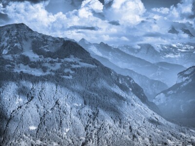 Mountains and clouds